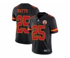 Kansas City Chiefs #25 Armani Watts Black Men Stitched NFL Limited Rush Jersey