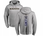 Baltimore Ravens #52 Ray Lewis Ash Backer Pullover Hoodie