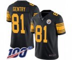 Pittsburgh Steelers #81 Zach Gentry Limited Black Rush Vapor Untouchable 100th Season Football Jersey