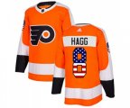 Adidas Philadelphia Flyers #8 Robert Hagg Authentic Orange USA Flag Fashion NHL Jersey