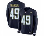 Los Angeles Chargers #49 Drue Tranquill Limited Navy Blue Therma Long Sleeve Football Jersey