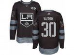 Los Angeles Kings #30 Rogie Vachon Black 1917-2017 100th Anniversary Stitched NHL Jersey