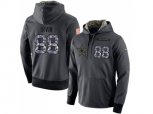 Dallas Cowboys #88 Michael Irvin Stitched Black Anthracite Salute to Service Player Performance Hoodie
