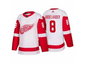 Detroit Red Wings #8 Justin Abdelkader White 2017-2018 adidas Hockey Stitched NHL Jersey