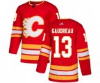 Calgary Flames #13 Johnny Gaudreau Authentic Red Alternate Hockey Jersey