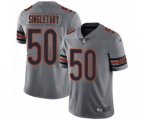 Chicago Bears #50 Mike Singletary Limited Silver Inverted Legend Football Jersey