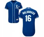 Kansas City Royals #16 Martin Maldonado Royal Blue Alternate Flex Base Authentic Collection Baseball Jersey