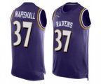 Baltimore Ravens #37 Iman Marshall Elite Purple Player Name & Number Tank Top Football Jersey