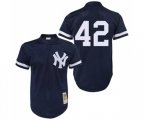 1995 New York Yankees #42 Mariano Rivera Replica Navy Blue Throwback Baseball Jersey