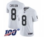 Oakland Raiders #8 Daniel Carlson White Vapor Untouchable Limited Player 100th Season Football Jersey