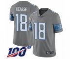 Detroit Lions #18 Jermaine Kearse Limited Steel Rush Vapor Untouchable 100th Season Football Jersey