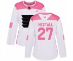 Women Adidas Philadelphia Flyers #27 Ron Hextall Authentic White Pink Fashion NHL Jersey
