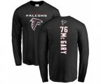 Atlanta Falcons #76 Kaleb McGary Black Backer Long Sleeve T-Shirt