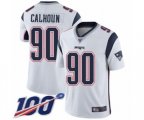 New England Patriots #90 Shilique Calhoun White Vapor Untouchable Limited Player 100th Season Football Jersey