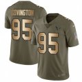 Houston Texans #95 Christian Covington Limited Olive Gold 2017 Salute to Service NFL Jersey