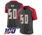 Tampa Bay Buccaneers #50 Vita Vea Limited Gray Inverted Legend 100th Season Football Jersey