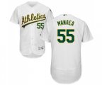 Oakland Athletics #55 Sean Manaea White Home Flex Base Authentic Collection Baseball Jersey