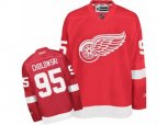 Detroit Red Wings #95 Dennis Cholowski Authentic Red Home NHL Jersey