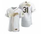 Los Angeles Dodgers Joc Pederson Nike White Authentic Golden Edition Jersey