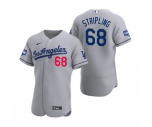 Los Angeles Dodgers Ross Stripling Gray 2020 World Series Champions Road Authentic Jersey