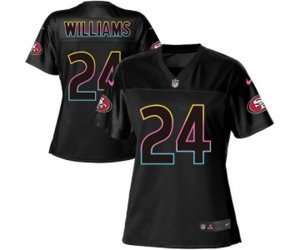 Women San Francisco 49ers #24 K\'Waun Williams Game Black Fashion Football Jersey