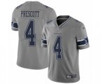 Dallas Cowboys #4 Dak Prescott Limited Gray Inverted Legend Football Jersey