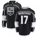 Los Angeles Kings #17 Jonny Brodzinski Authentic Black Home Fanatics Branded Breakaway NHL Jersey