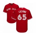 Toronto Blue Jays #65 Elvis Luciano Authentic Scarlet Alternate Baseball Player Jersey