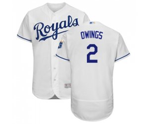Kansas City Royals #2 Chris Owings White Flexbase Authentic Collection Baseball Jersey