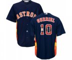 Houston Astros #10 Yuli Gurriel Authentic Navy Blue Team Logo Fashion Cool Base Baseball Jersey