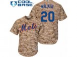 New York Mets #20 Neil Walker Authentic Camo Alternate Cool Base MLB Jersey