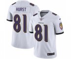 Baltimore Ravens #81 Hayden Hurst White Vapor Untouchable Limited Player Football Jersey