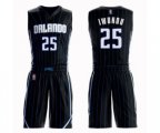 Orlando Magic #25 Wes Iwundu Swingman Black Basketball Suit Jersey Statement Edition