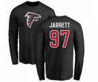 Atlanta Falcons #97 Grady Jarrett Black Name & Number Logo Long Sleeve T-Shirt