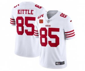 San Francisco 49ers 2022 #85 George Kittle White New Scarlet With 4-star C Patch Vapor Untouchable Limited Stitched Football Jersey
