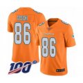 Miami Dolphins #86 Mike Gesicki Limited Orange Rush Vapor Untouchable 100th Season Football Jersey