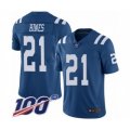 Indianapolis Colts #21 Nyheim Hines Limited Royal Blue Rush Vapor Untouchable 100th Season Football Jersey