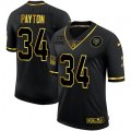 Chicago Bears #34 Walter Payton Men's Nike 2020 Salute To Service Golden Limited NFL Jersey Black
