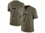 New Orleans Saints #7 Morten Andersen Limited Olive 2017 Salute to Service NFL Jersey