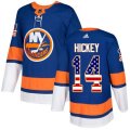 New York Islanders #14 Thomas Hickey Authentic Royal Blue USA Flag Fashion NHL Jersey