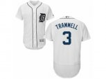 Detroit Tigers #3 Alan Trammell White Flexbase Authentic Collection MLB Jersey