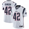 New England Patriots #42 Duke Dawson White Vapor Untouchable Limited Player NFL Jersey