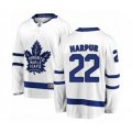 Toronto Maple Leafs #22 Ben Harpur Authentic White Away Fanatics Branded Breakaway Hockey Jersey