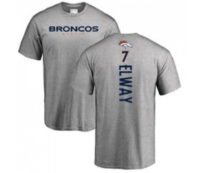 Denver Broncos #7 John Elway Ash Backer T-Shirt