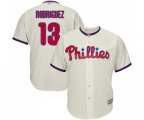 Philadelphia Phillies #13 Sean Rodriguez Replica Cream Alternate Cool Base Baseball Jersey