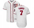 Washington Nationals #7 Trea Turner White Flexbase Authentic Collection Baseball Jersey