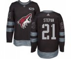 Arizona Coyotes #21 Derek Stepan Authentic Black 1917-2017 100th Anniversary Hockey Jersey