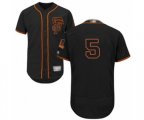 San Francisco Giants #5 Mike Yastrzemski Black Alternate Flex Base Authentic Collection Baseball Player Jersey