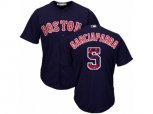 Boston Red Sox #5 Nomar Garciaparra Authentic Navy Blue Team Logo Fashion Cool Base MLB Jersey