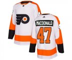 Adidas Philadelphia Flyers #47 Andrew MacDonald Authentic White Away NHL Jersey